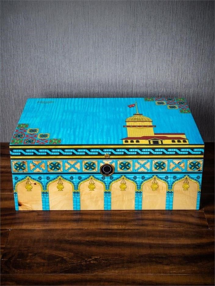 Lubinski Limited Edt.Türkiye Özel Seri Puro Kutusu Humidor Parmakizi Kilitli 100s
