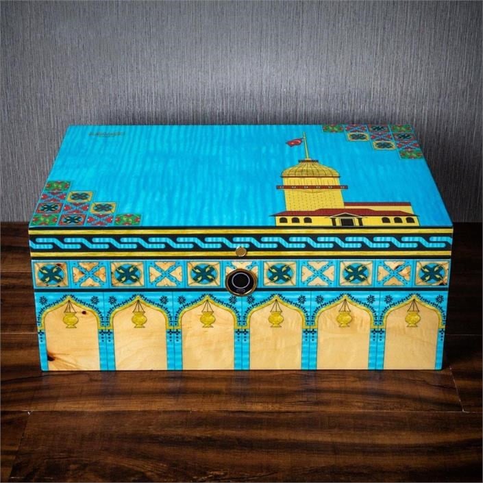Lubinski Limited Edt.Türkiye Özel Seri Puro Kutusu Humidor Parmakizi Kilitli 100s