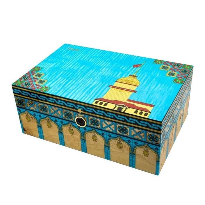 Lubinski Limited Edt.Türkiye Özel Seri Puro Kutusu Humidor Parmakizi Kilitli 100s