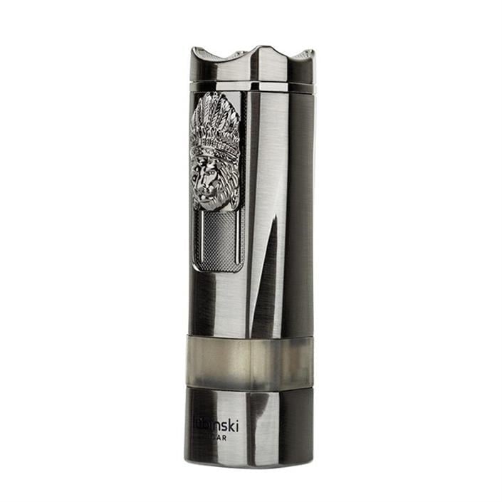 Lubinski Lion Sehpalı Delicili Tek Torch Puro Çakmağı Gunmetal