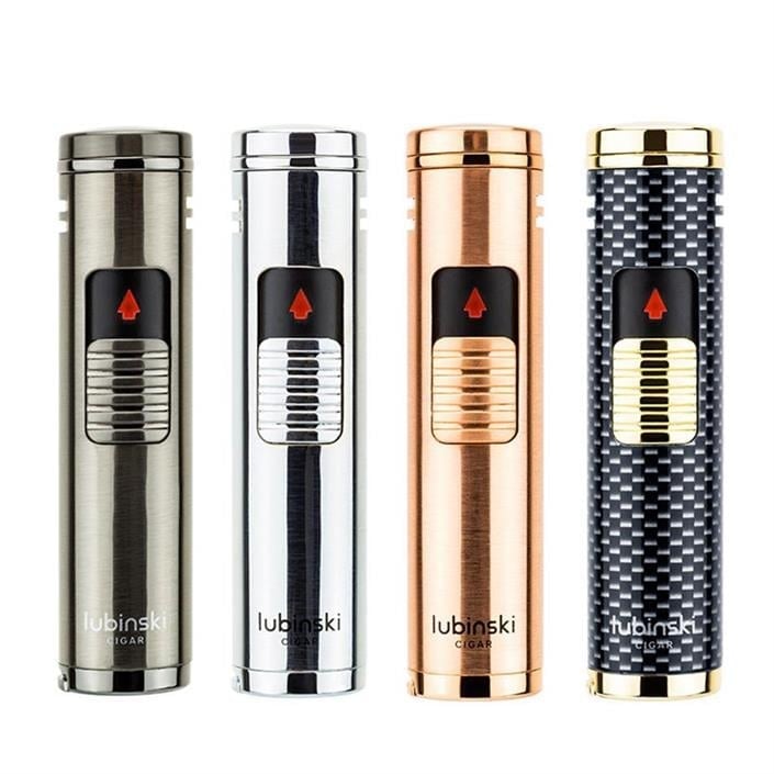 Lubinski Lion Slim Delicili Üç Torch Puro Çakmağı Carbon