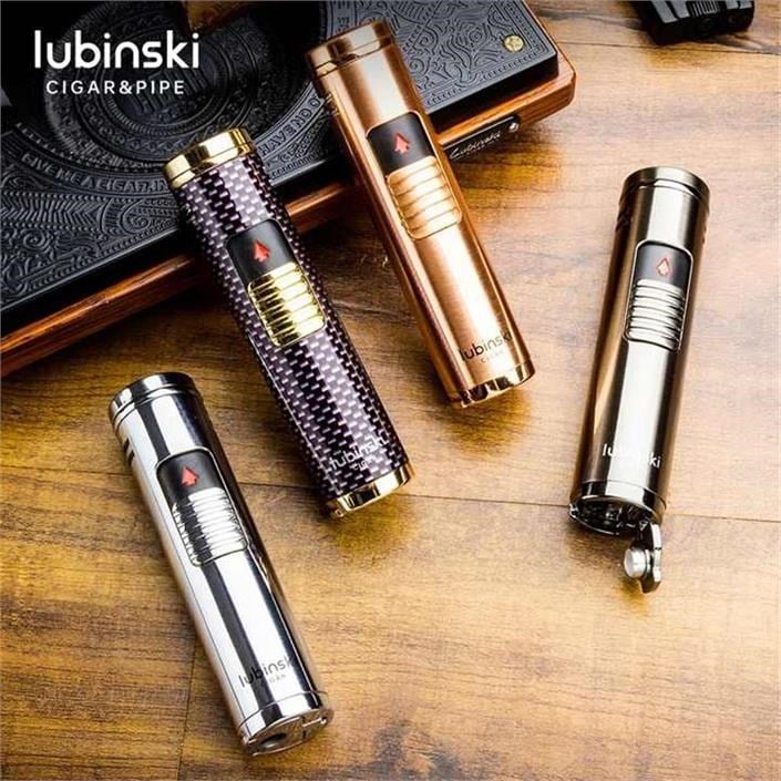 Lubinski Lion Slim Delicili Üç Torch Puro Çakmağı Silver