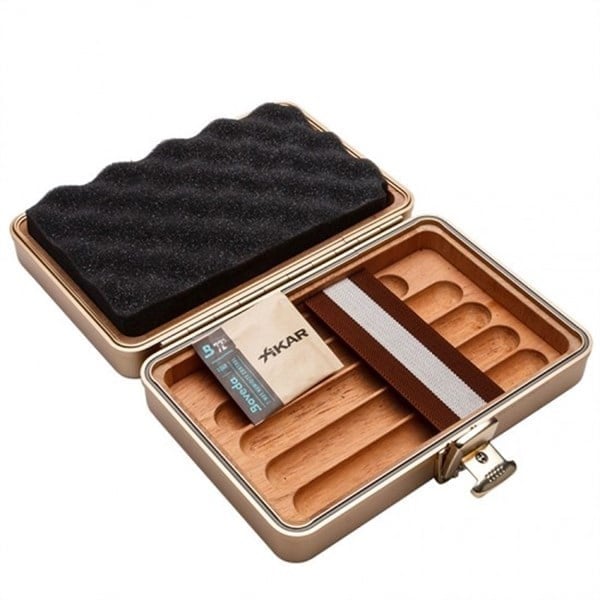 Lubinski Luxury Sedirli Taşıma Seyahat Humidoru 10Lu Gri