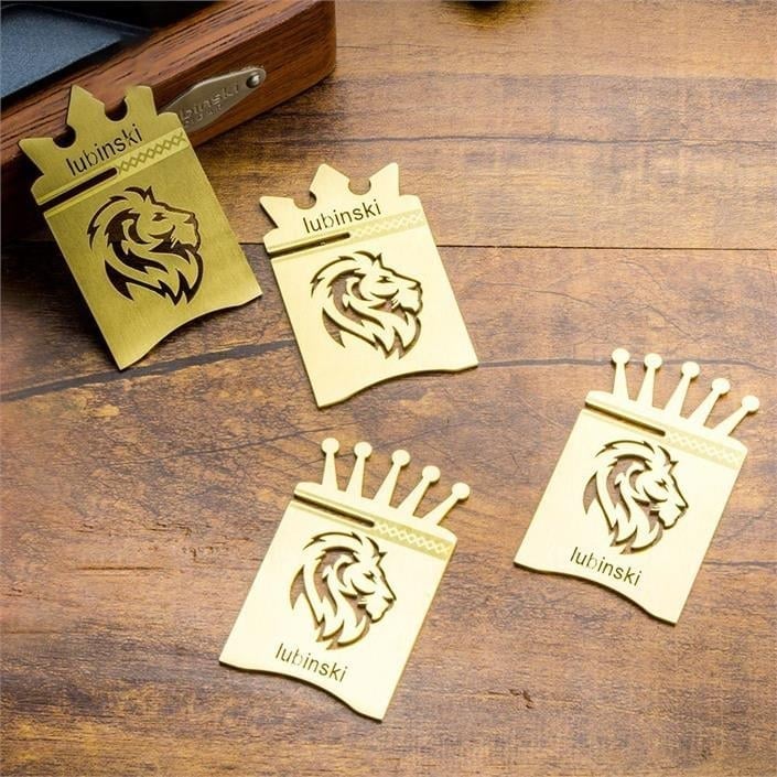 Lubinski New Lion Özel İşleme Motifli Puro Sehpası Gold Lion-2