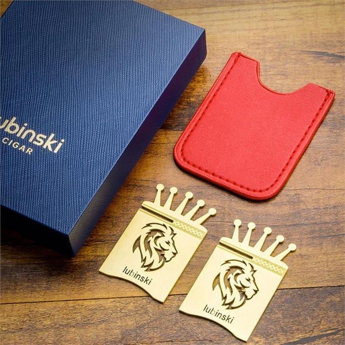 Lubinski New Lion Özel İşleme Motifli Puro Sehpası Gold Lion-2