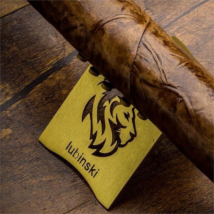 Lubinski New Lion Özel İşleme Motifli Puro Sehpası Gold Lion-1