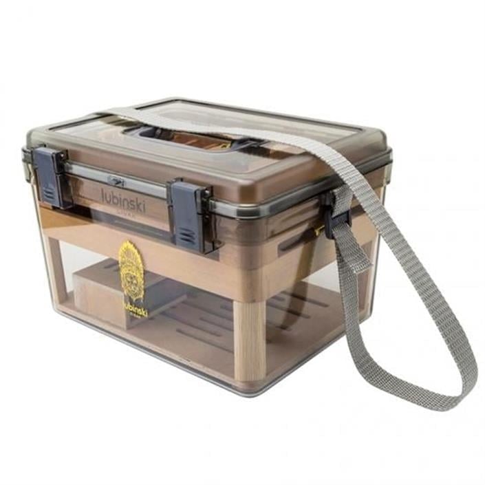 Lubinski Plexi -Sedir Şeffaf Puro Kutusu Humidor 80s
