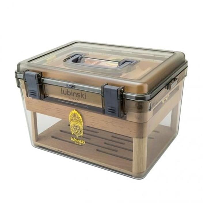 Lubinski Plexi -Sedir Şeffaf Puro Kutusu Humidor 80s