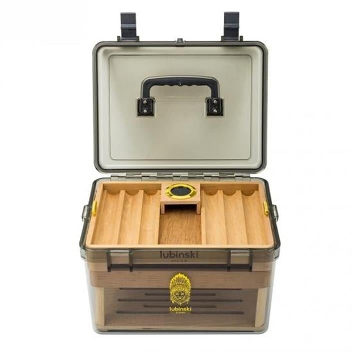 Lubinski Plexi -Sedir Şeffaf Puro Kutusu Humidor 80s