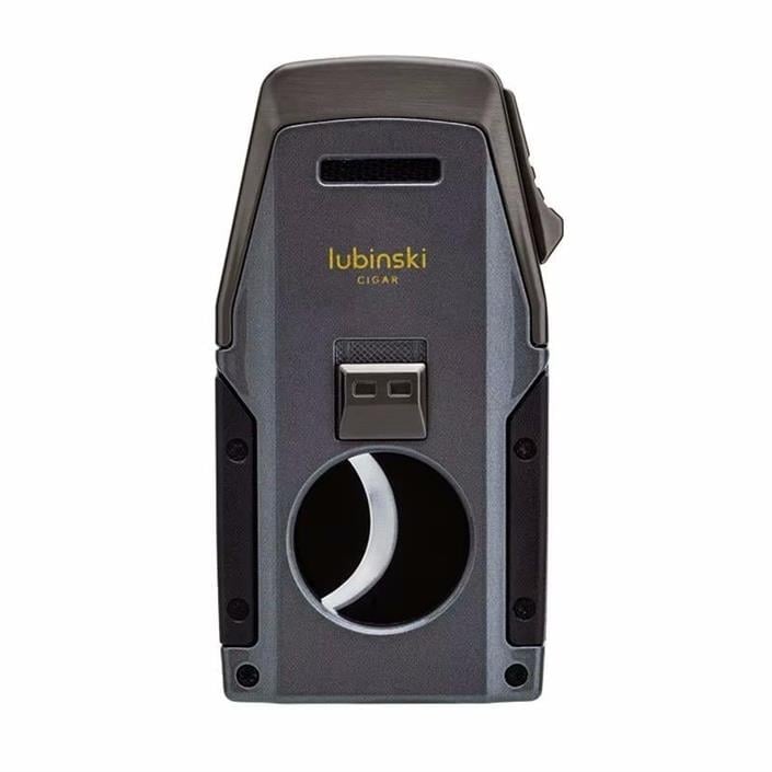 Lubinski Premium Çift Torch Puro Çakmağı Dahili Yarasa Kesici - Delici ve Sehpa Özellikli Siyah