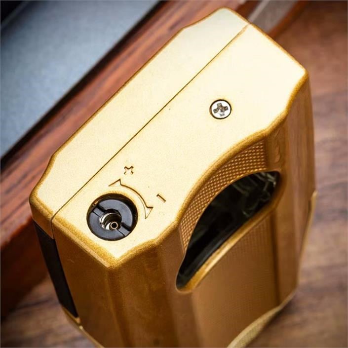 Lubinski Premium Çift Torch Puro Çakmağı Dahili Yarasa Kesici - Delici ve Sehpa Özellikli Gold