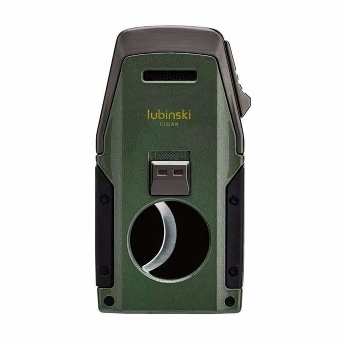 Lubinski Premium Çift Torch Puro Çakmağı Dahili Yarasa Kesici - Delici ve Sehpa Özellikli Yeşil