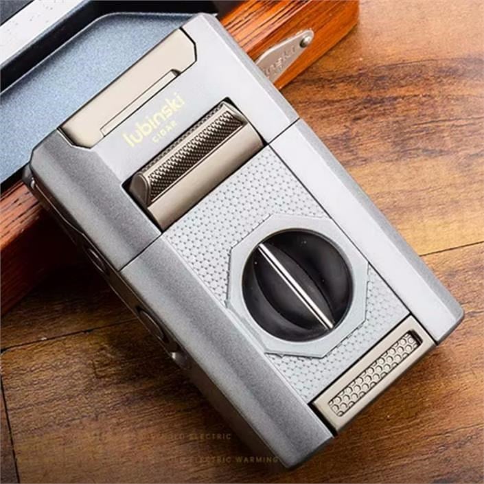 Lubinski Premium Combo Puro Çakmağı Dahili Kesici - Delici - İğne - Sehpa Grey