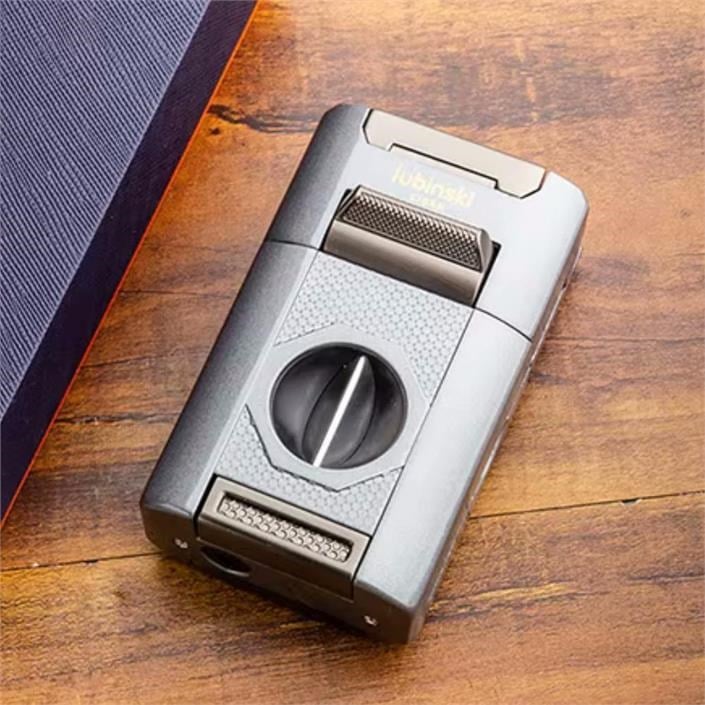 Lubinski Premium Combo Puro Çakmağı Dahili Kesici - Delici - İğne - Sehpa Grey
