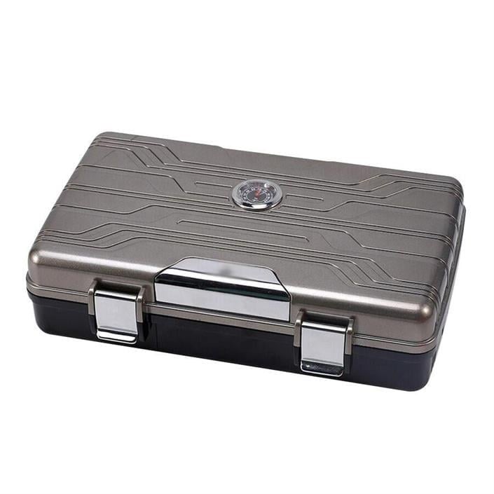 Lubinski Seyahat Tipi Puro Kutusu Humidor Silver(10Cigar)