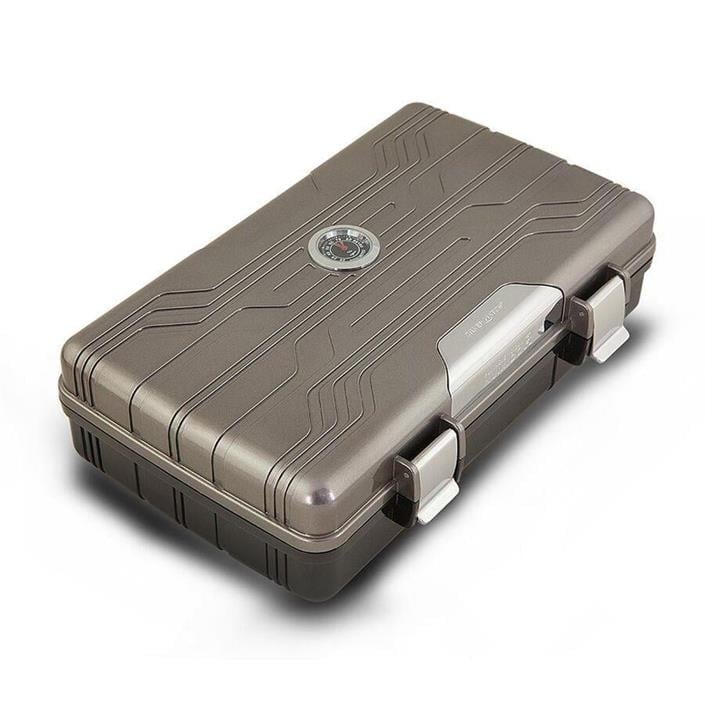 Lubinski Seyahat Tipi Puro Kutusu Humidor Silver(10Cigar)