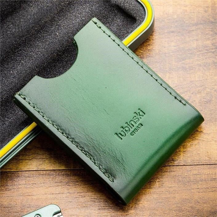Lubinski Special Edt. Aluminyum Slim Puro Taşıma Çantası Yeşil Çakmak+V-Cut Kesici/Delici Set