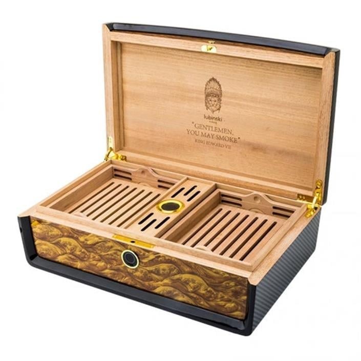 Lubinski Special Edt. Carbonfiber Parmakizi Humidor Puro Kutusu 80's