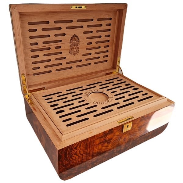 Lubinski Special Edt. Cedar Tepsili Puro Kutusu Humidor Koyu Kahve 100s