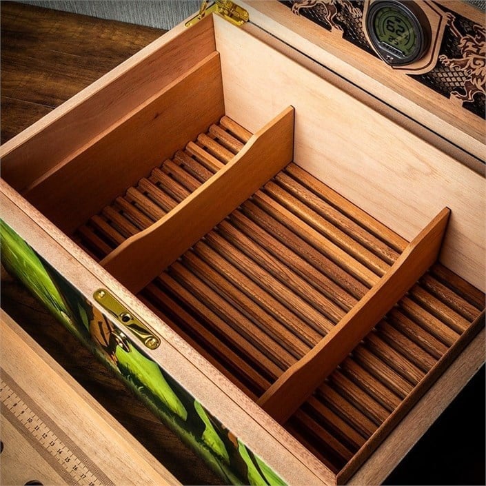 Lubinski Special Edt. Fire Lion Puro Kutusu Humidor 80's Kahve