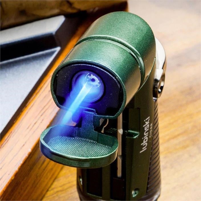Lubinski Tek Torch İğneli Ve Delicili Puro Çakmağı Kahve