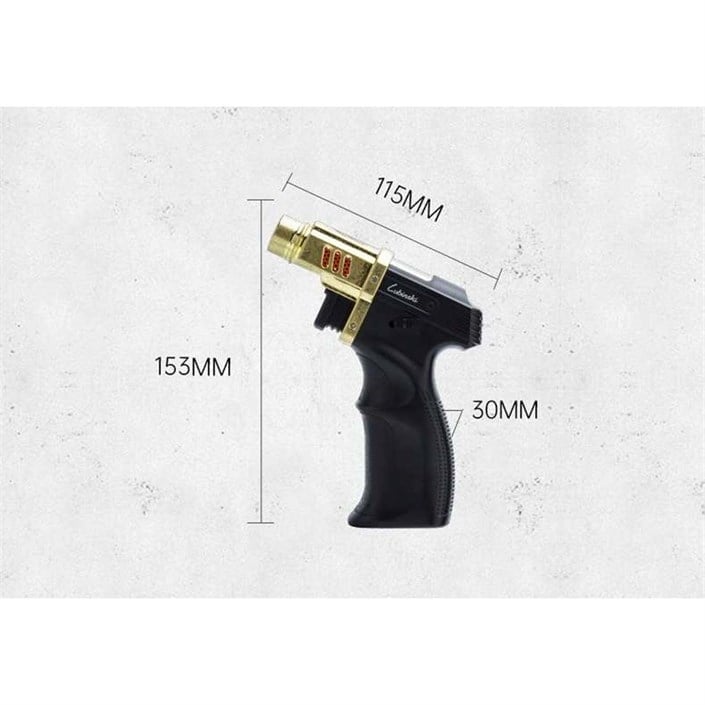 Lubinski Tek Torch Puro Masa Çakmağı Black-Gold