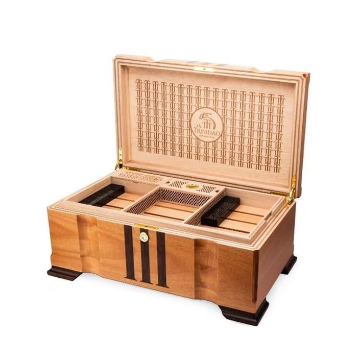 Lubinski Trinidad Limited Edt. El Yapımı Ahşap Oyma Humidor Puro Kutusu 250's
