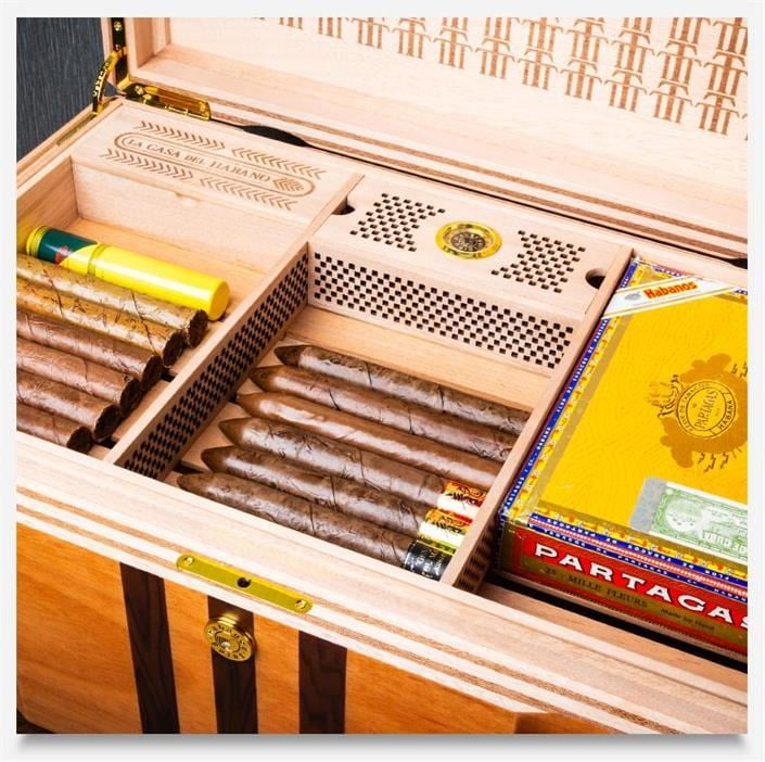 Lubinski Trinidad Limited Edt. El Yapımı Ahşap Oyma Humidor Puro Kutusu 250's