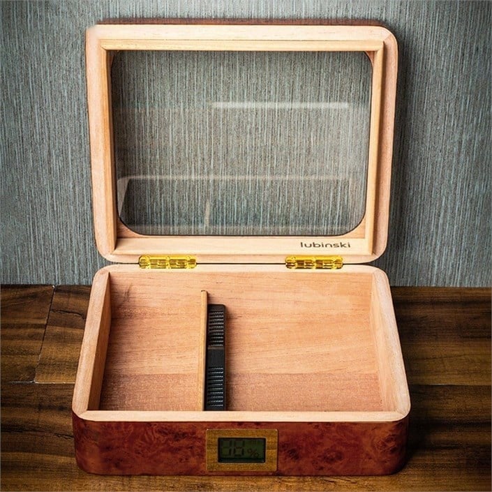 Lubinski Yeni Seri Basic Puro Kutusu Humidor 30's Kahve