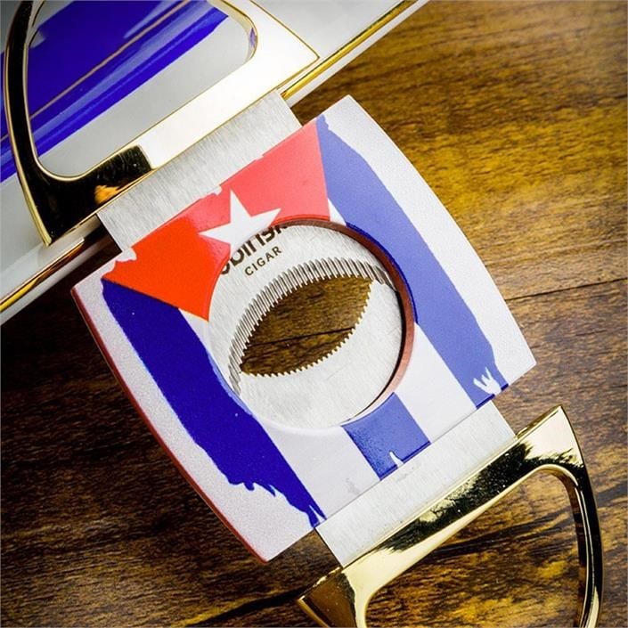 Lubinski Yeni Seri Cuban Flag Design Üçlü Puro Seti Çakmak+Kesici+Küllük