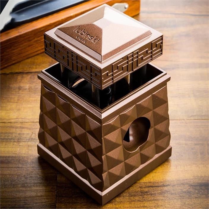 Lubinski Yeni Seri Special Edt. Metal Masa Puro Kesici Giyotin Double Cutter Bronz