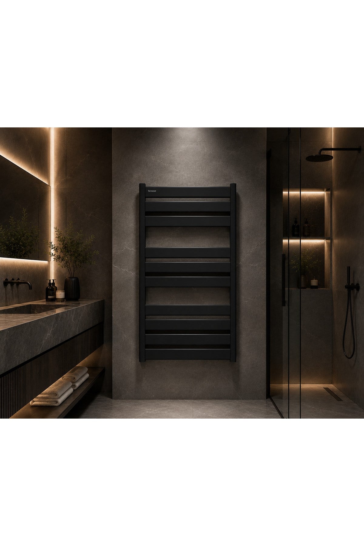 Alüminyum Mat Siyah 50x100 Petsa Slim Havlupan
