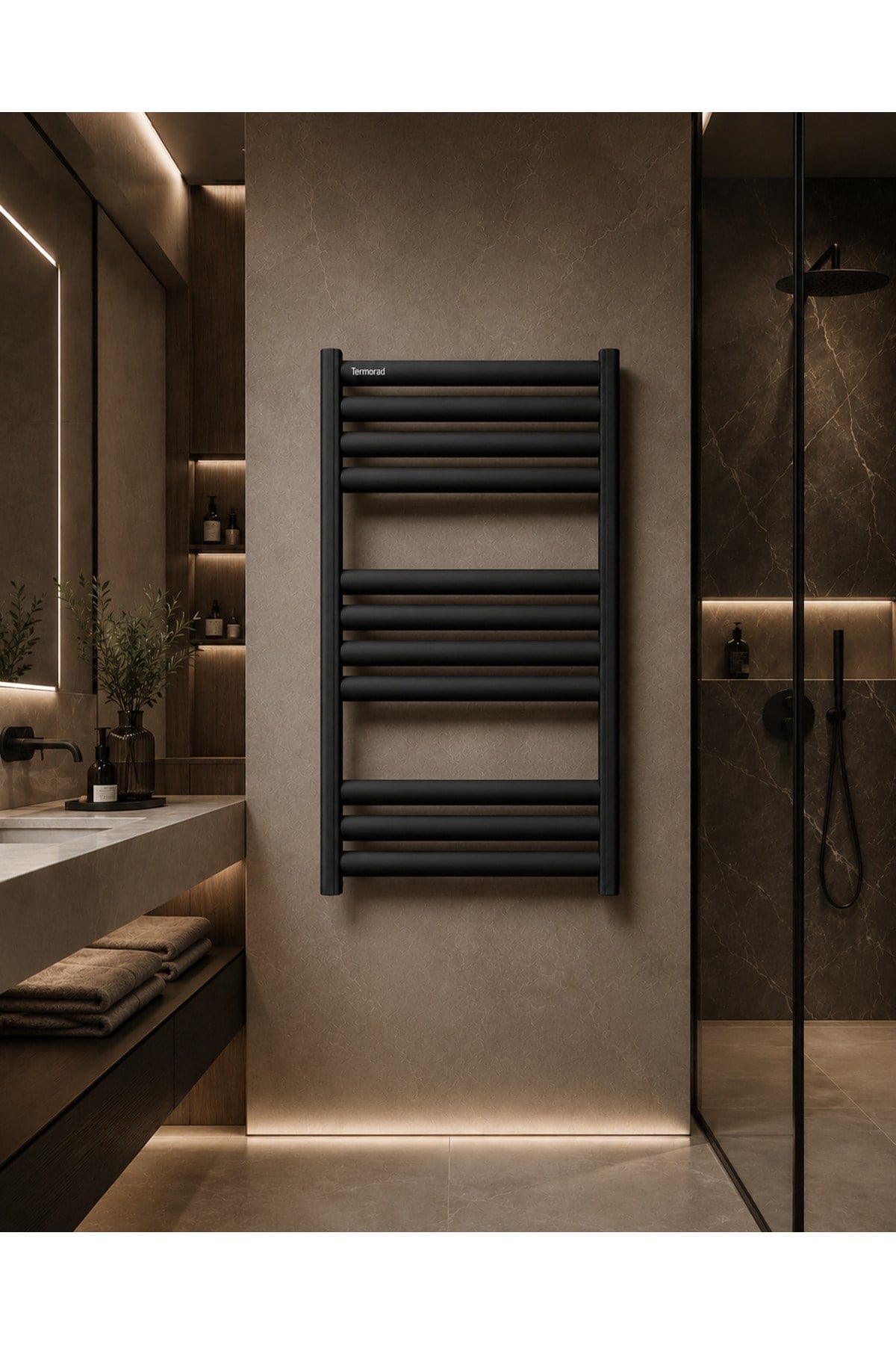 Alüminyum Mat Siyah 50x110 Petsa Stila Havlupan