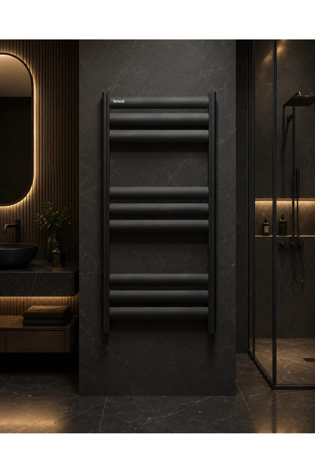 Alüminyum Mat Siyah 50x90 Petsa Stila Havlupan