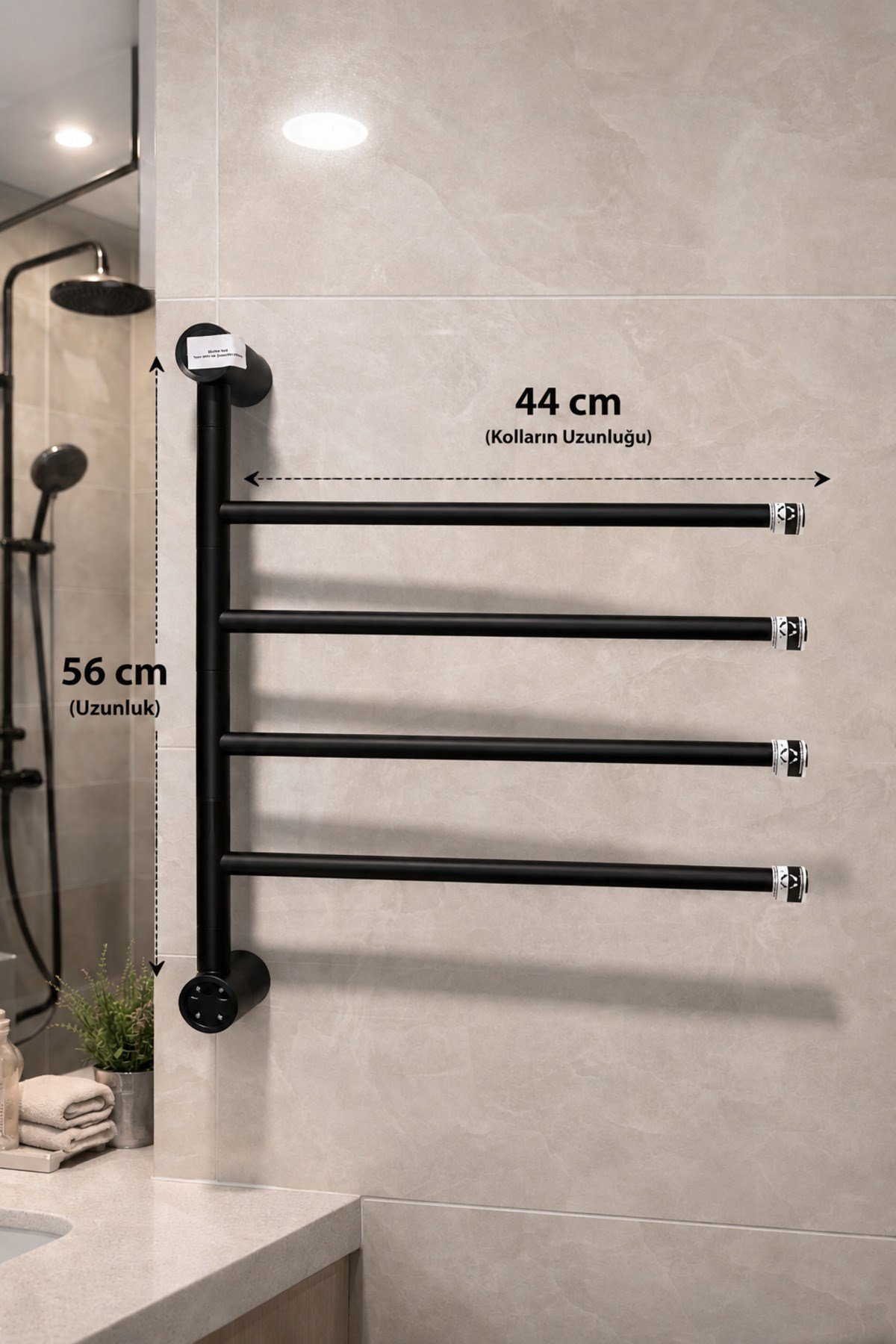 Elektrikli Havlupan 45x55x90 Cm 80 Watt ( Siyah )