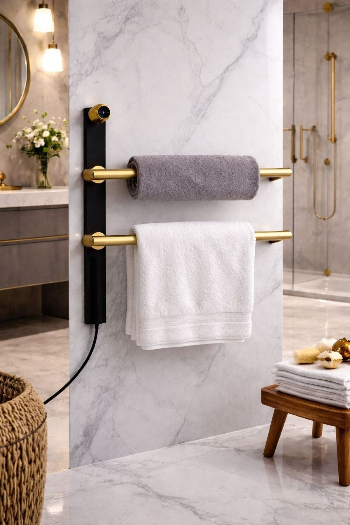 Elektrikli Havlupan 50x90xH100 Cm 60 Watt 65 °C ( Gold )