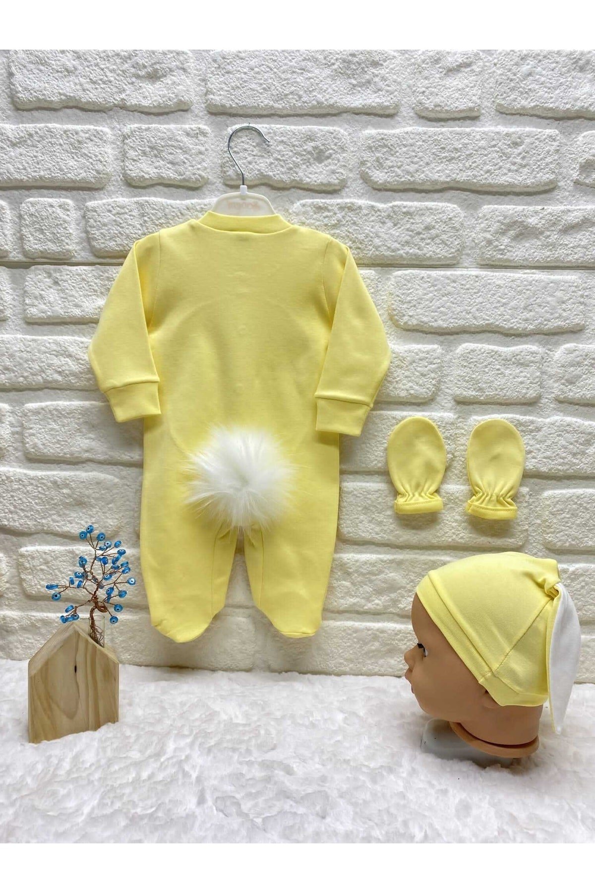 Unisex Tavşan Tulum Takımı- Hastane Çıkışı- Sarı