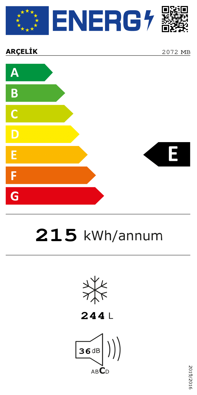 Arçelik 2072 MB Çekmeceli Derin Dondurucu