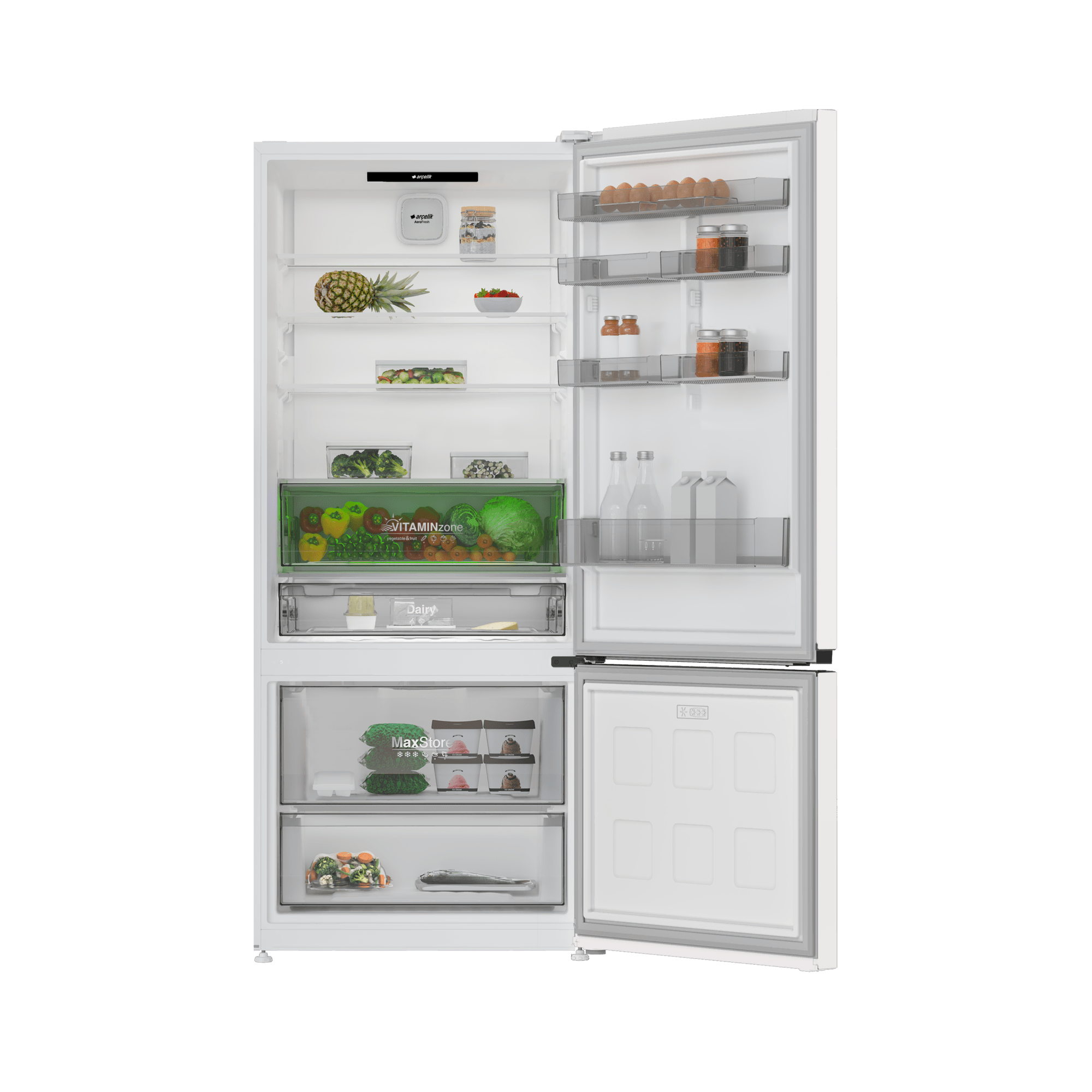 Arçelik 278550 EB MaxiFit Alttan Donduruculu Buzdolabı