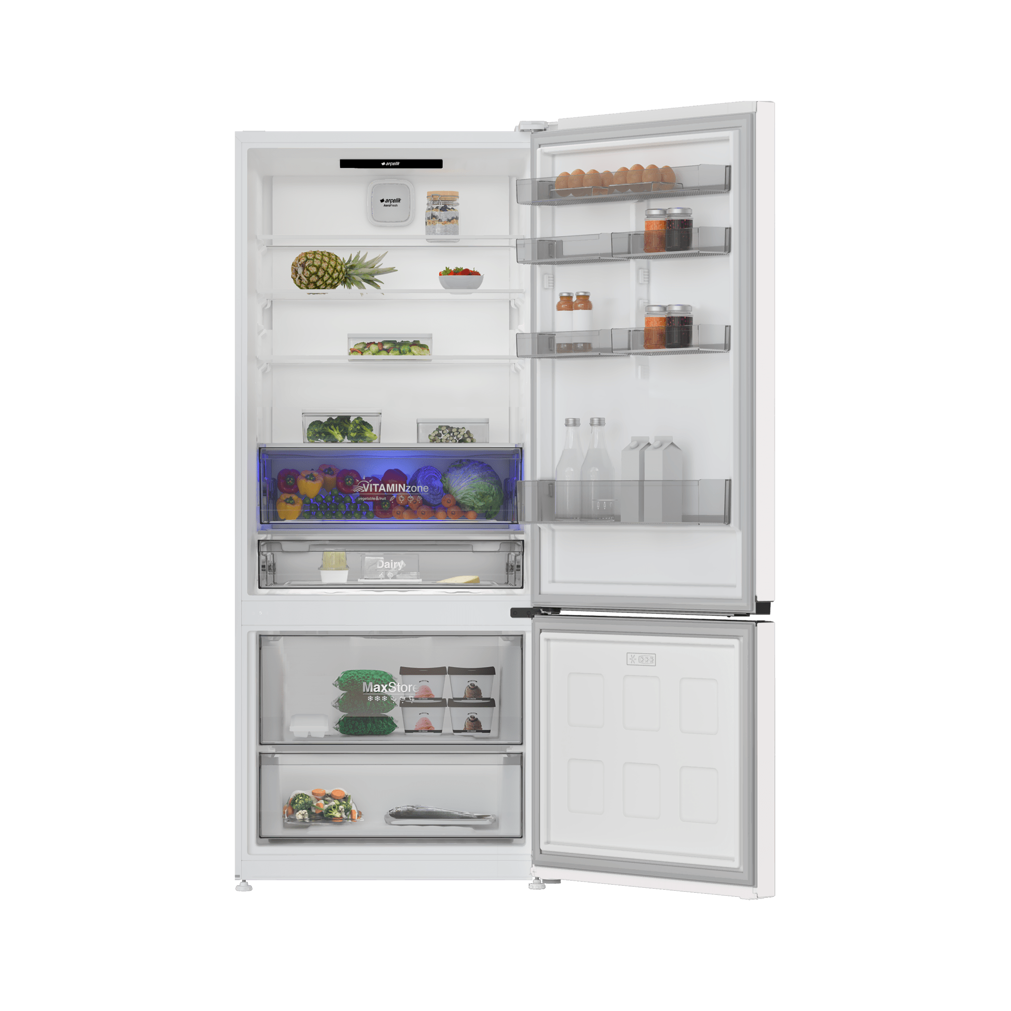 Arçelik 278550 EB MaxiFit Alttan Donduruculu Buzdolabı