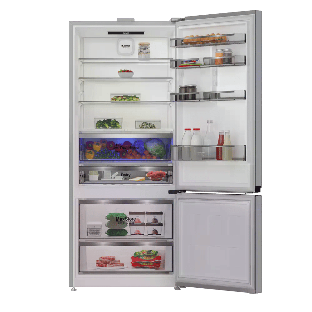 Arçelik 278552 EI AI Fit Yapay Zeka Teknolojili Alttan Donduruculu Buzdolabı