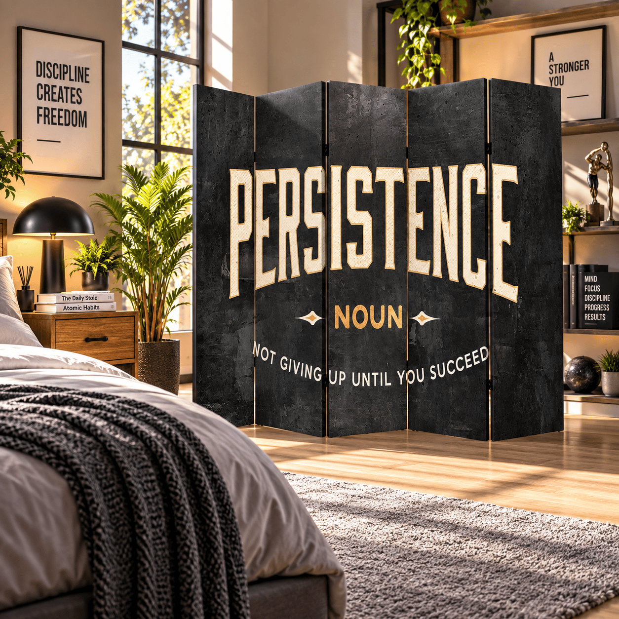 Persistence Motivasyon Temalı Dekoratif Paravan