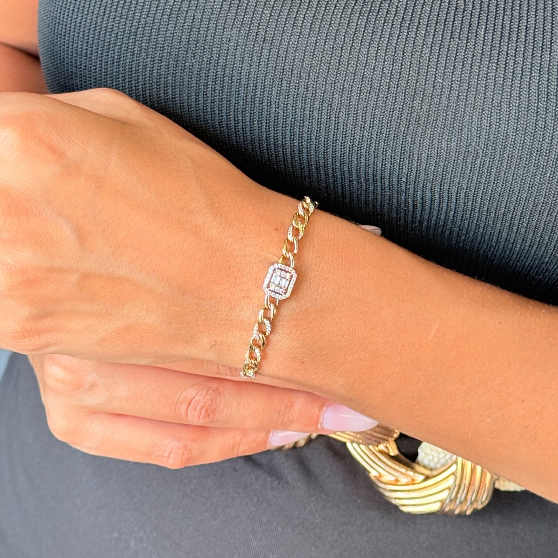 Zarif Baget Zirkon Taşlı Xuping Bileklik Gold