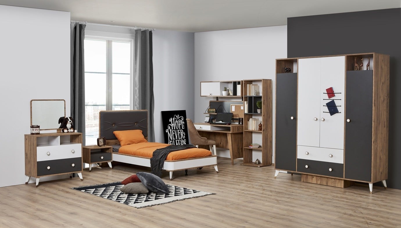 Smart 4 Kapaklı Gardırop 171 cm 2 Çekmeceli