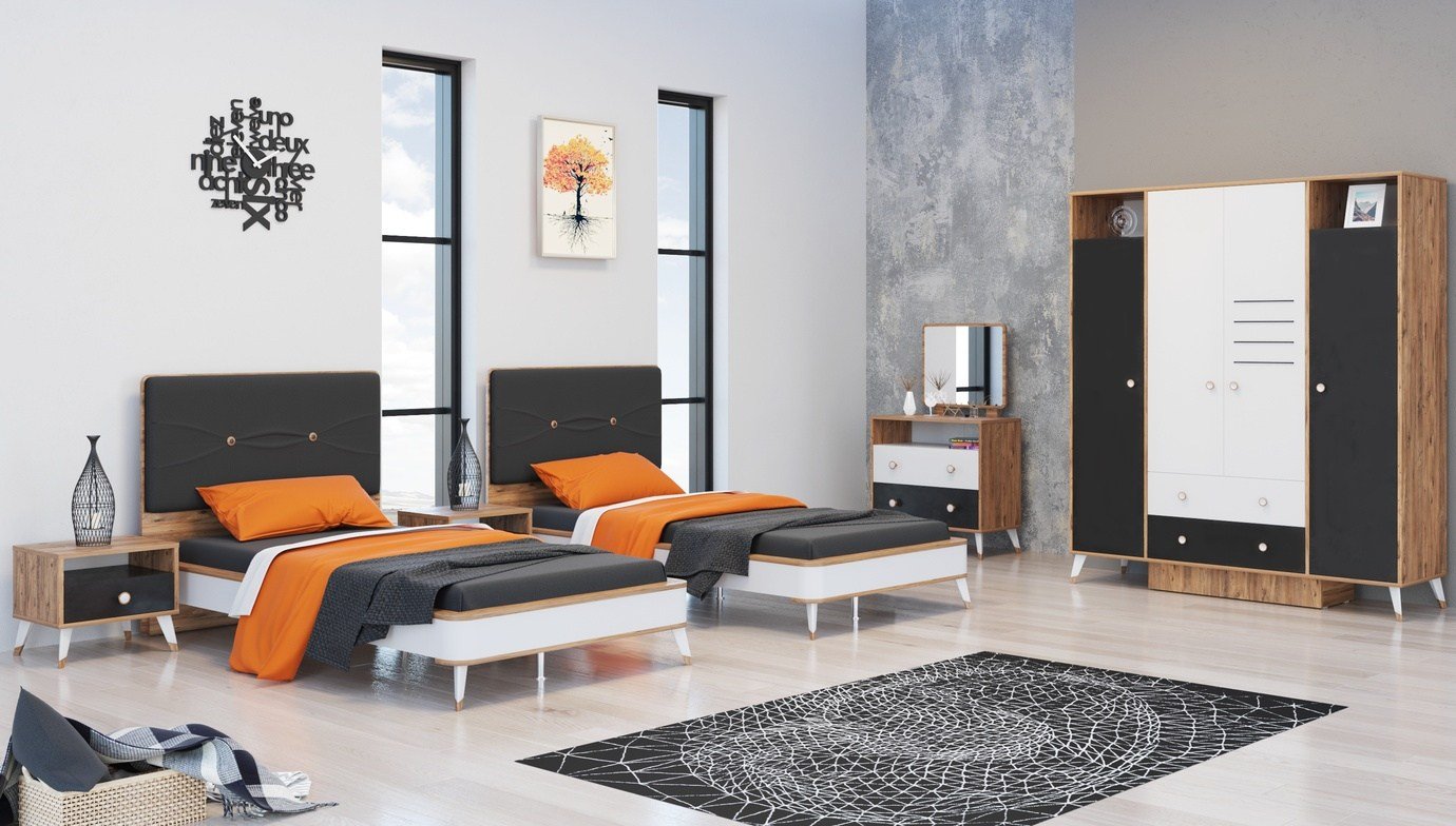 Smart 4 Kapaklı Gardırop 171 cm 2 Çekmeceli