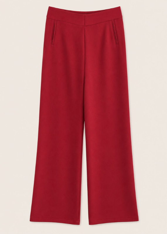 Bordo Bol Paça Pantolon