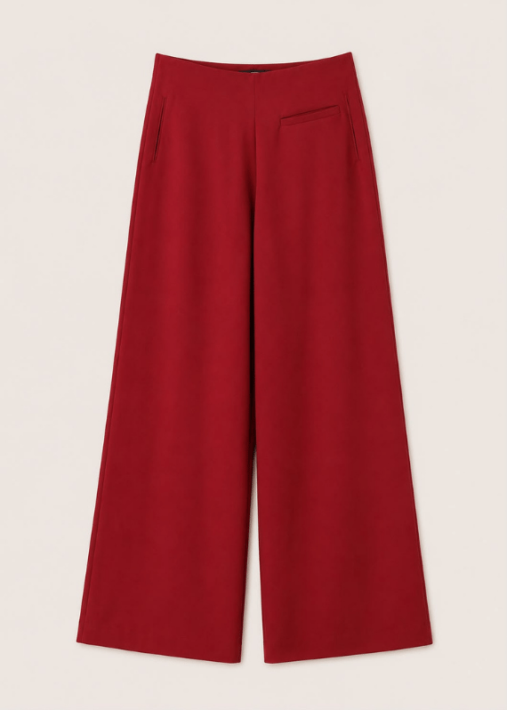 Bordo Bol Paça Pantolon