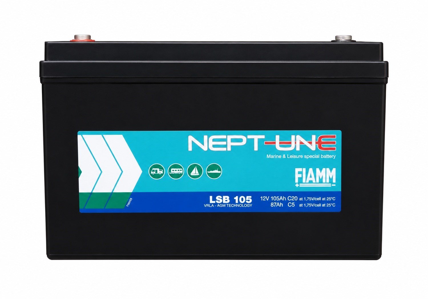 FIAMM Neptune LSB105 12V 105Ah AGM VRLA Marin Servis Aküsü