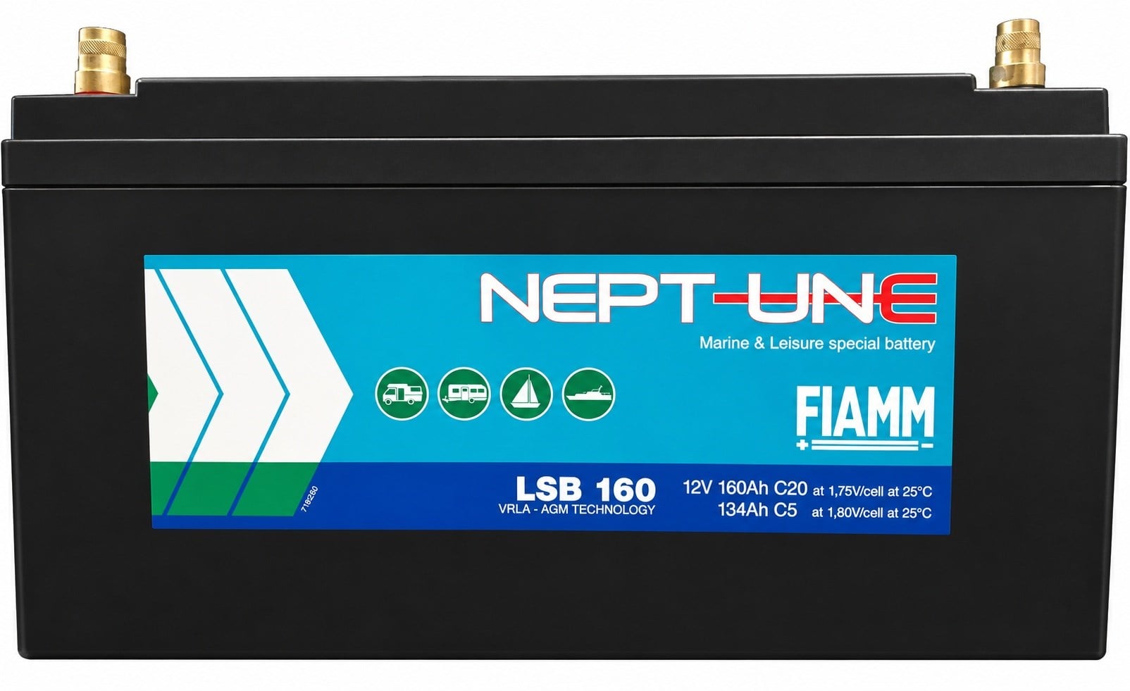 FIAMM Neptune LSB160 12V 160Ah AGM VRLA Marin Servis Aküsü