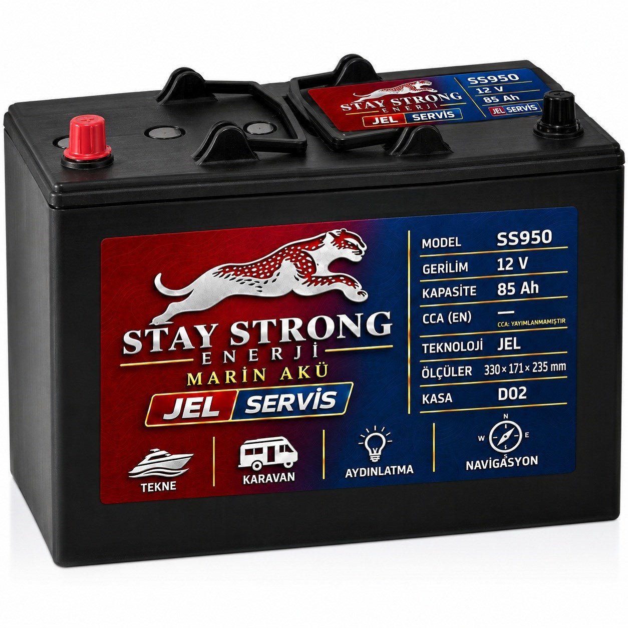 STAY STRONG SS950 12V 85Ah Jel Marin Servis Aküsü